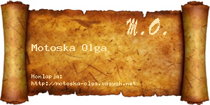 Motoska Olga névjegykártya